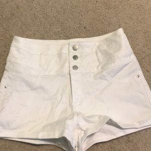 white jean shorts